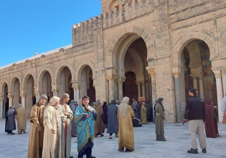 انطلاق تصوير مسلسل " معاوية ابن ابي سفيان" بجامع عقبة بن نافع بالقيروان 