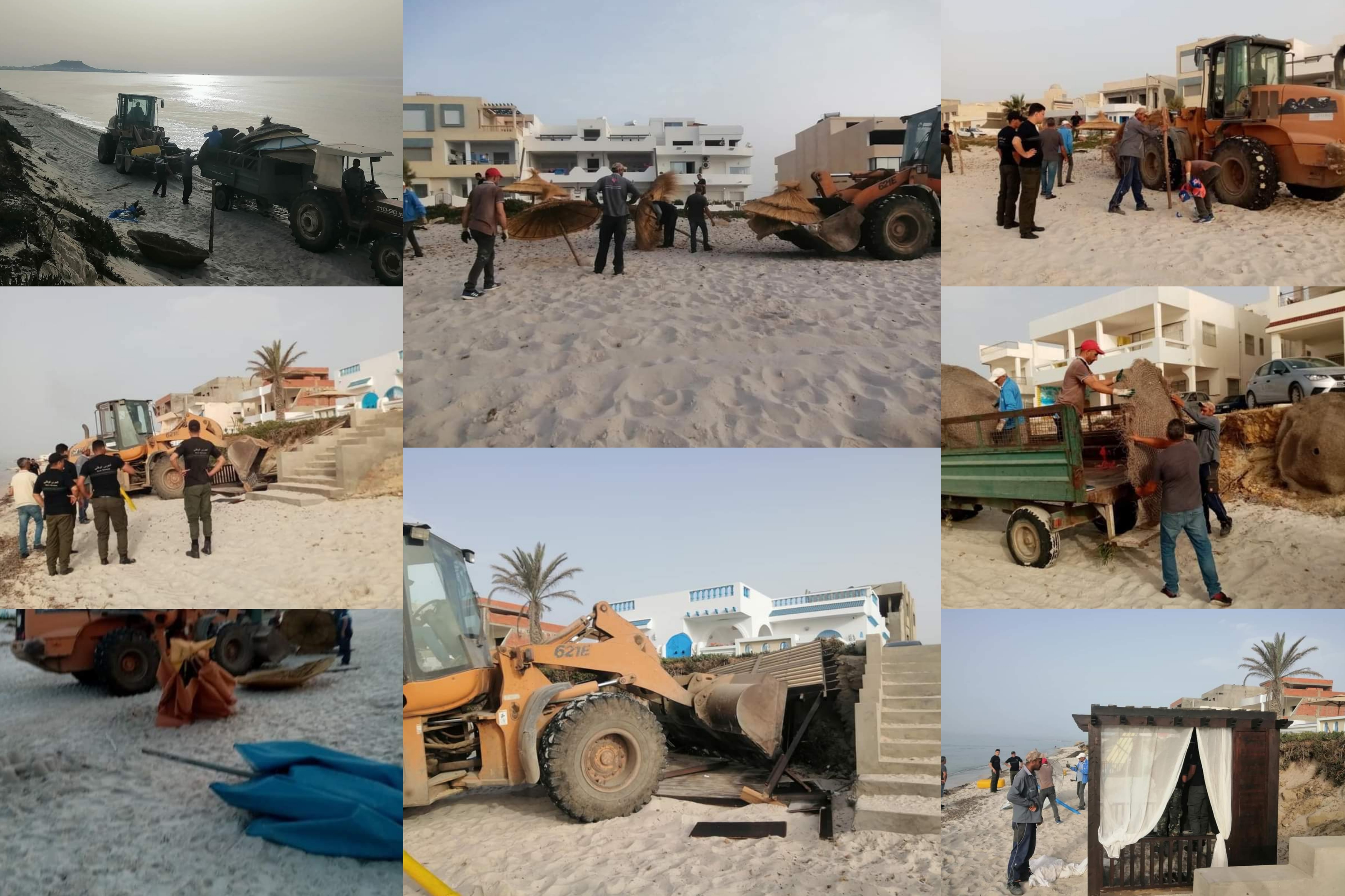  حملة أمنية لإزالة المخالفات  بشواطئ قليبية