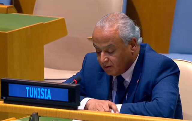 الممثل الدائم لتونس لدى الأمم المتحدة: تونس تطالب مجلس الأمن بالوقف الفوري لجرائم الحرب والإبا.دة الجماعية التي يتعرض لها الشعب الفلسطيني