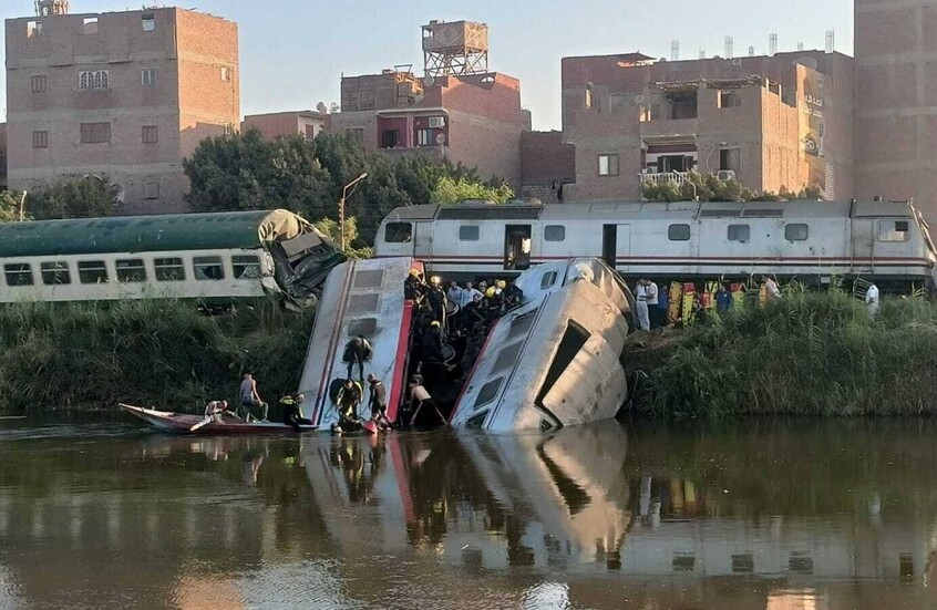 مصر.. إصابة 20 شخصا بحادث تصادم قطاري المنيا