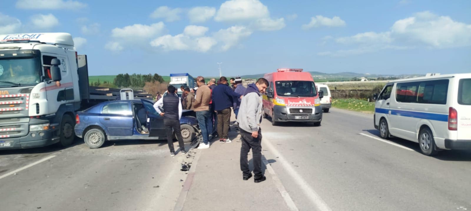 بنزرت.. إصابة شخصين في حادث مرور